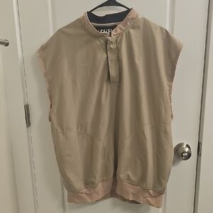 Zero Restriction Men's Golf Windbreaker Vest Beige